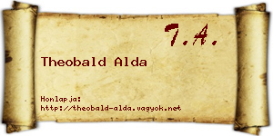 Theobald Alda névjegykártya